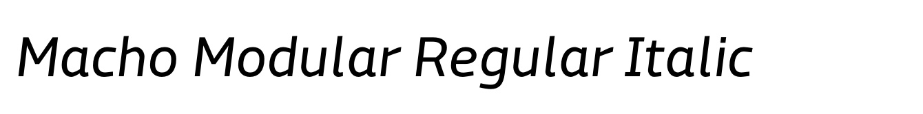 Macho Modular Regular Italic